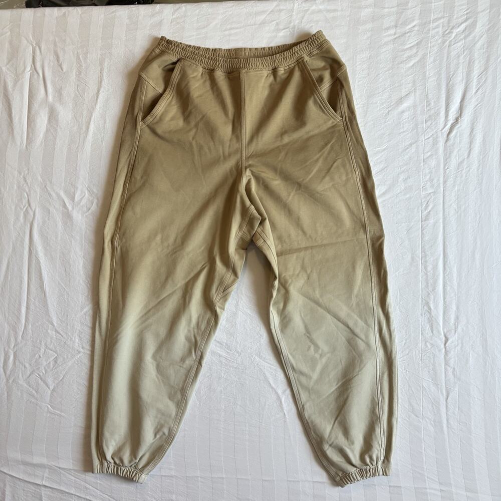 Lululemon Jogger Pants Womens Beige Tan Athletic Sweatpants Pockets Size L